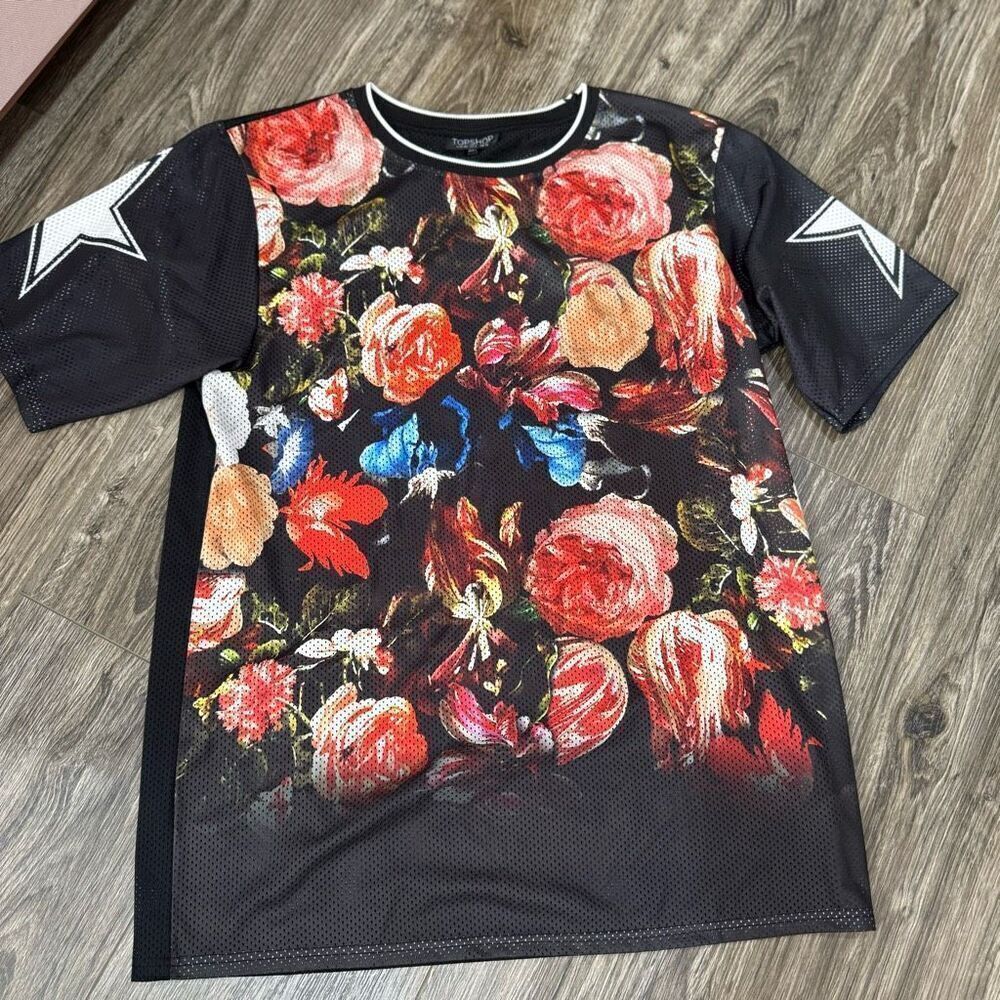 Top Shop Football style jersey Floral